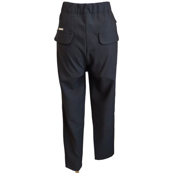 Maniere De Voir Black High Waist Tie Wrap Pants NWT Sz US10 - Picture 5 of 9